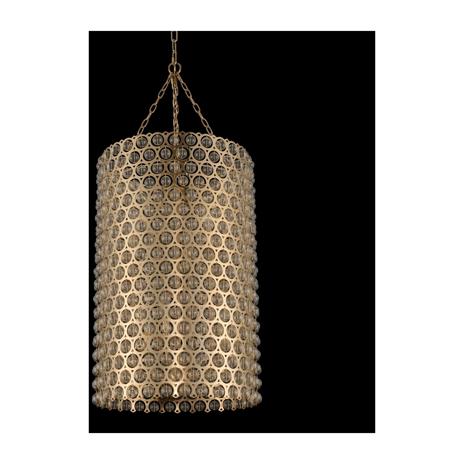 43'' Vita 6 Light Brushed Champagne Gold Tiered Chandelier