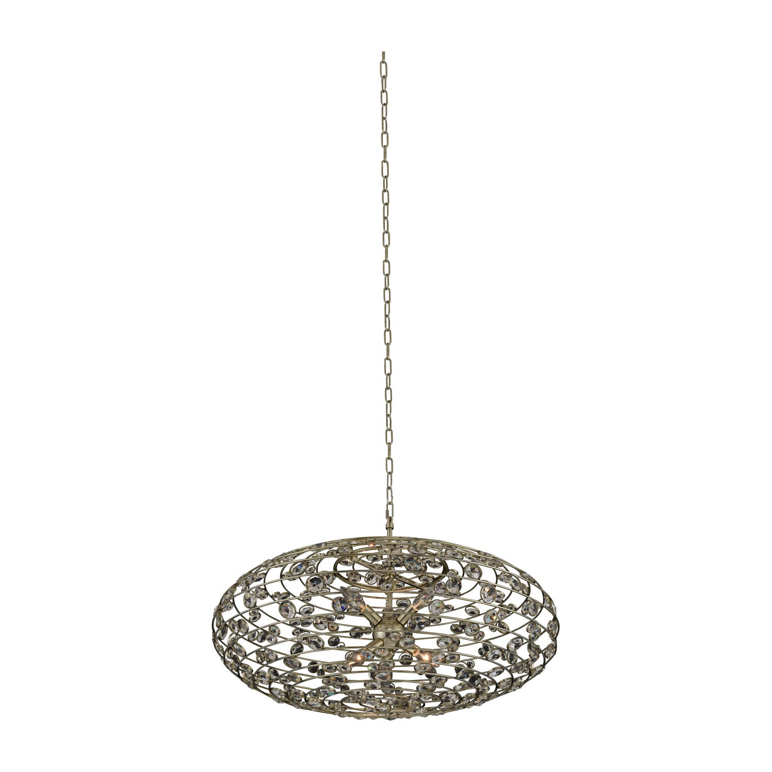 19'' Gemini 6 Light Champagne Gold Chandelier