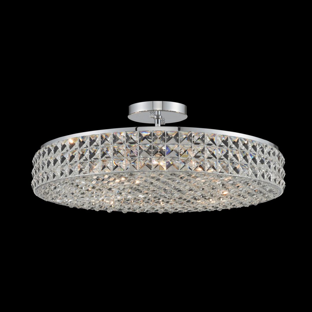 7'' Loro 8 Light Chrome Semi-Flush Mount