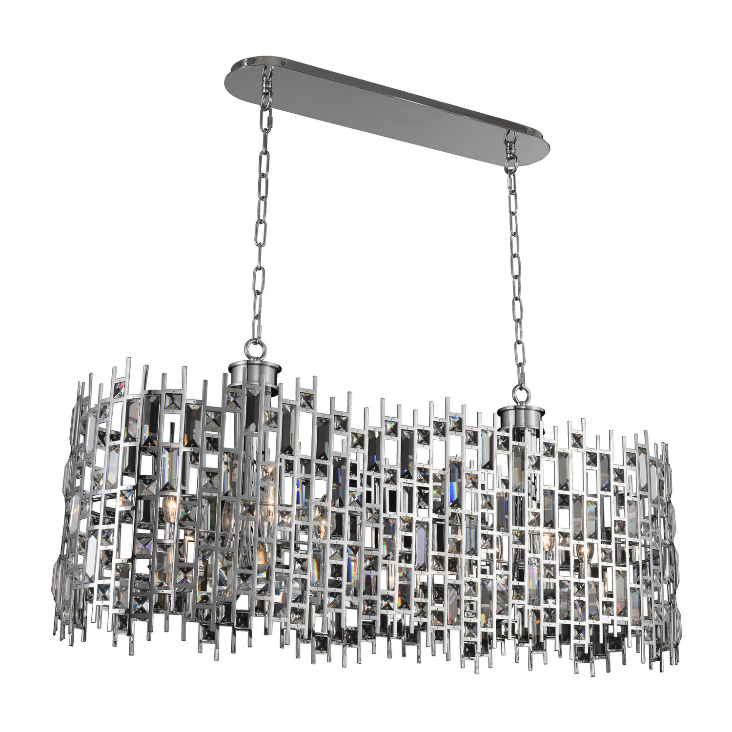20'' Fonseca 8 Light Chrome Linear Pendant