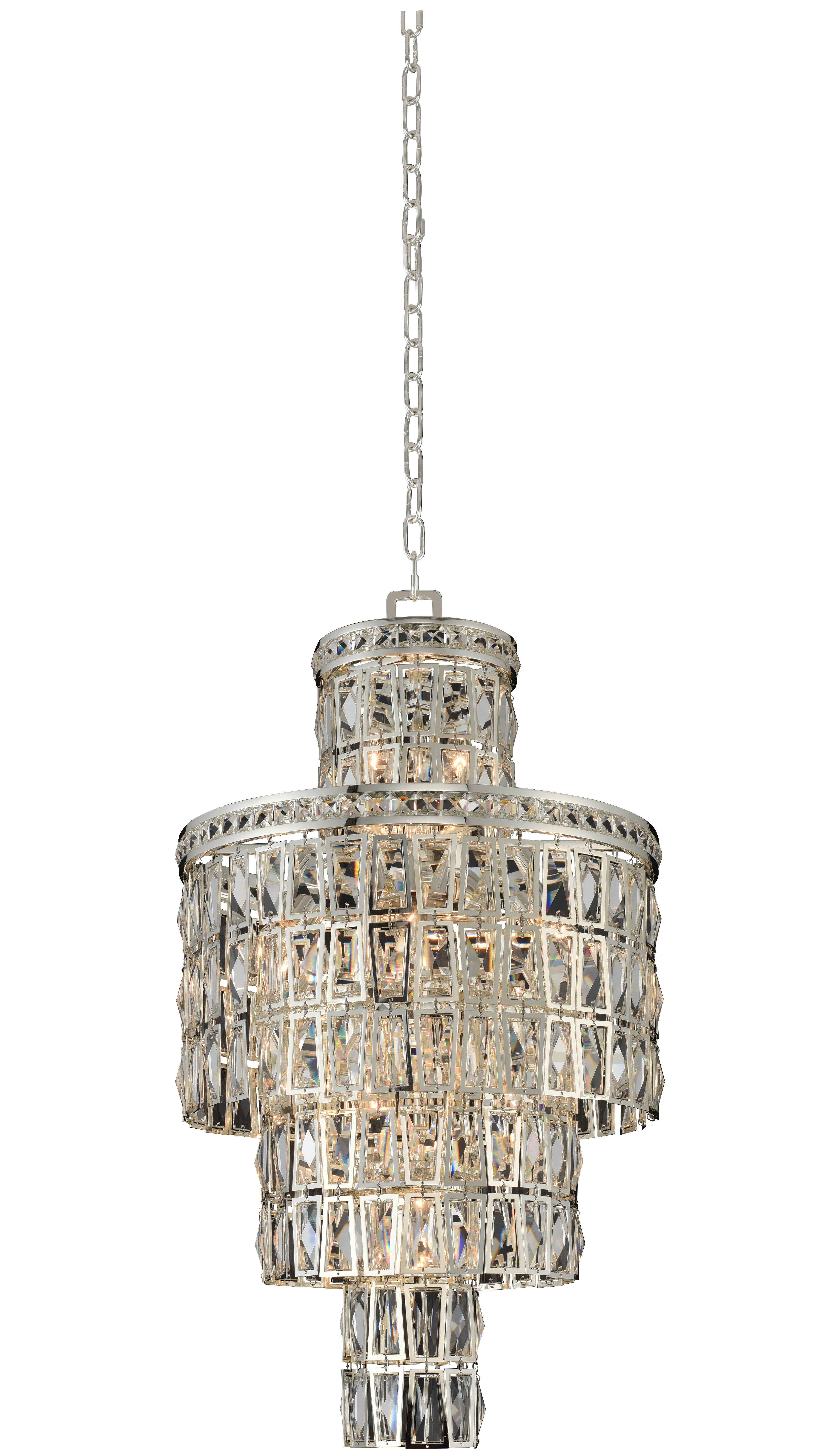 33'' Kasturi 13 Light Silver Pendant