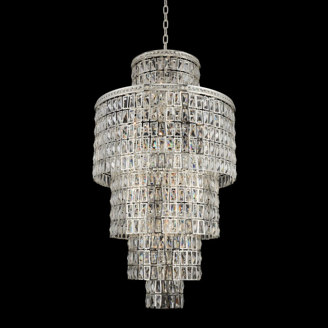 58'' Kasturi 22 Light Silver Chandelier