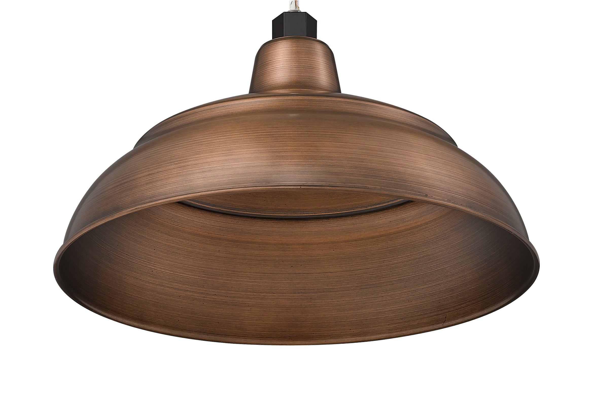 14'' Natural Copper Metal R Series Warehouse Shade
