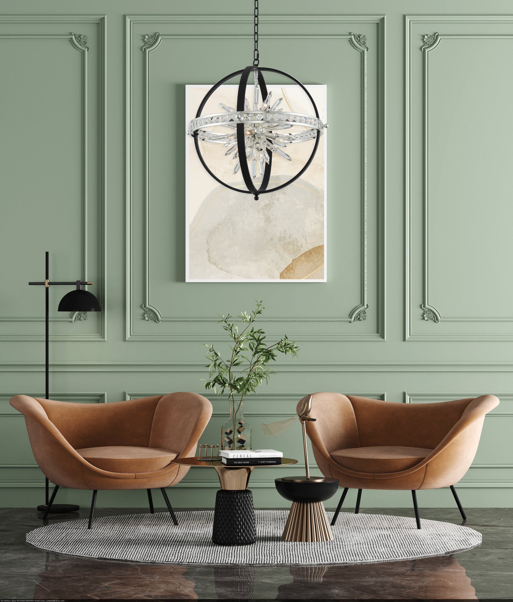 26'' Angelo 10 Light Matte Black w/ Polished Silver Chandelier