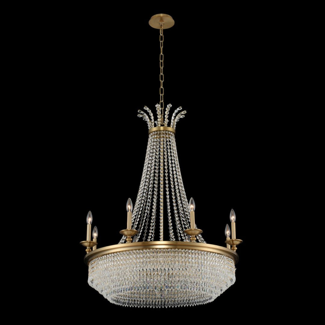 43'' Tavo 12 Light Winter Brass Chandelier