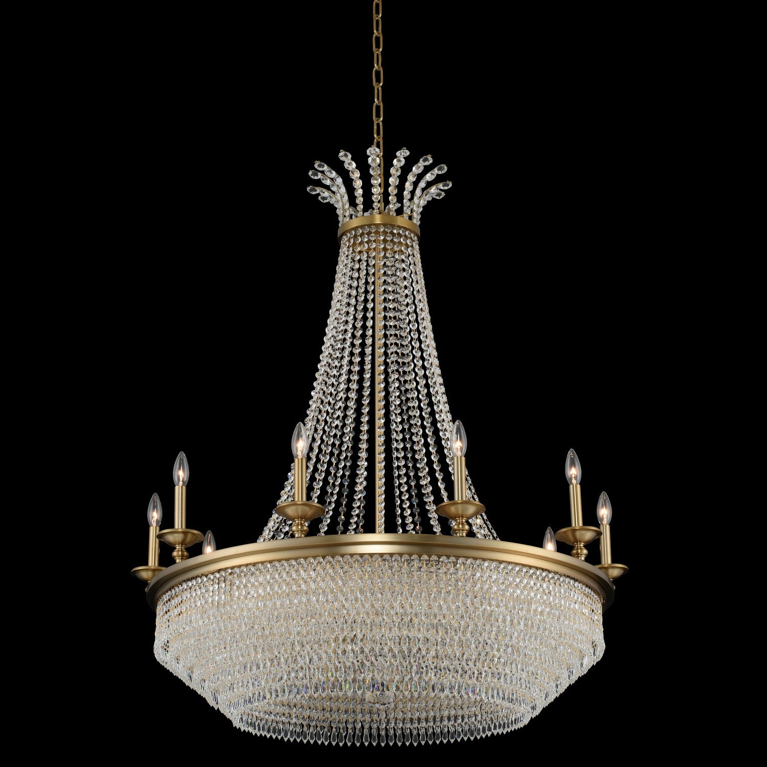 49'' Tavo 15 Light Winter Brass Chandelier
