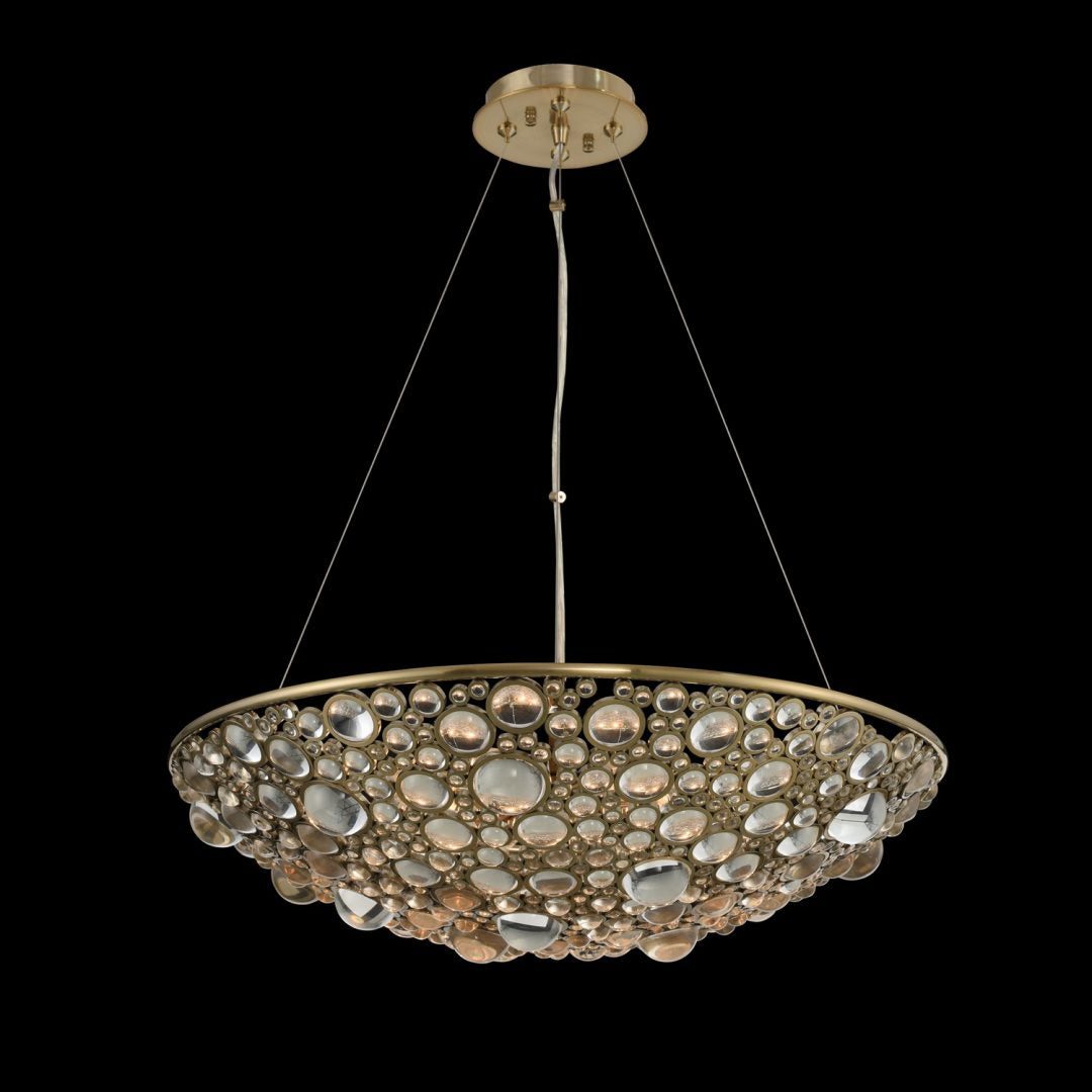 20'' Ciottolo 8 Light Brushed Champagne Gold Chandelier