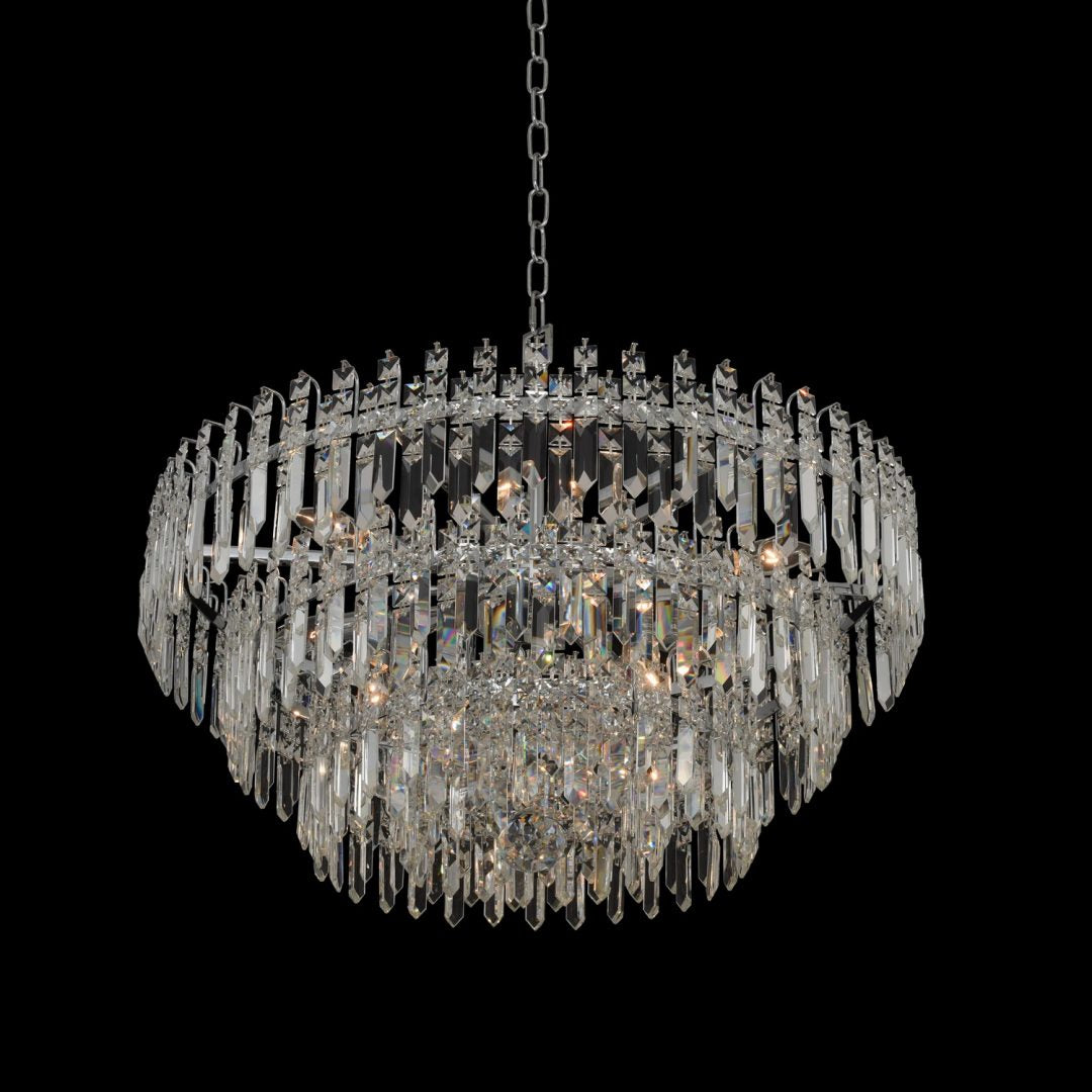 21'' Pandoro 9 Light Chrome Chandelier