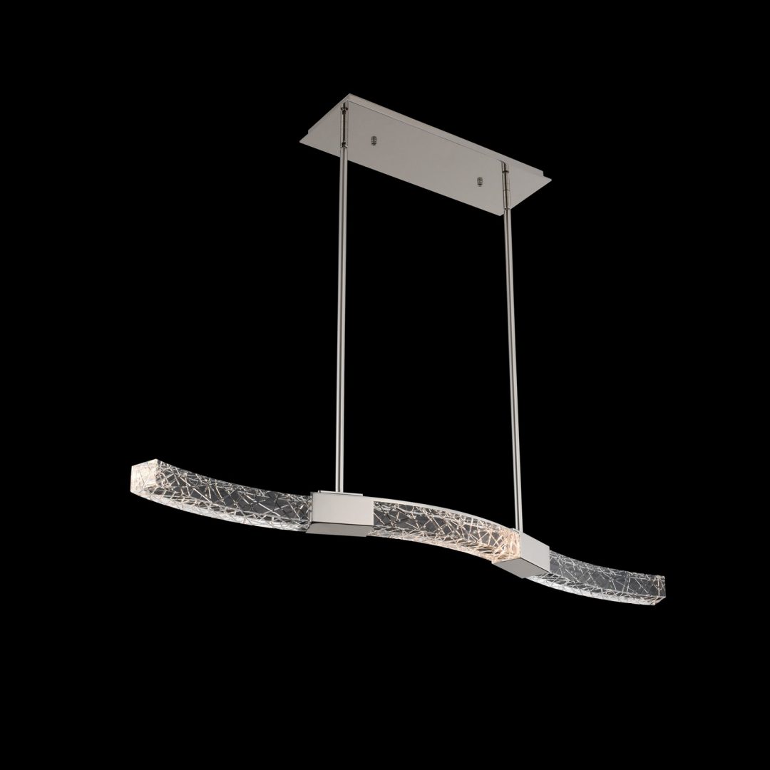 10'' Athena 1 Light Polished Nickel Linear Pendant