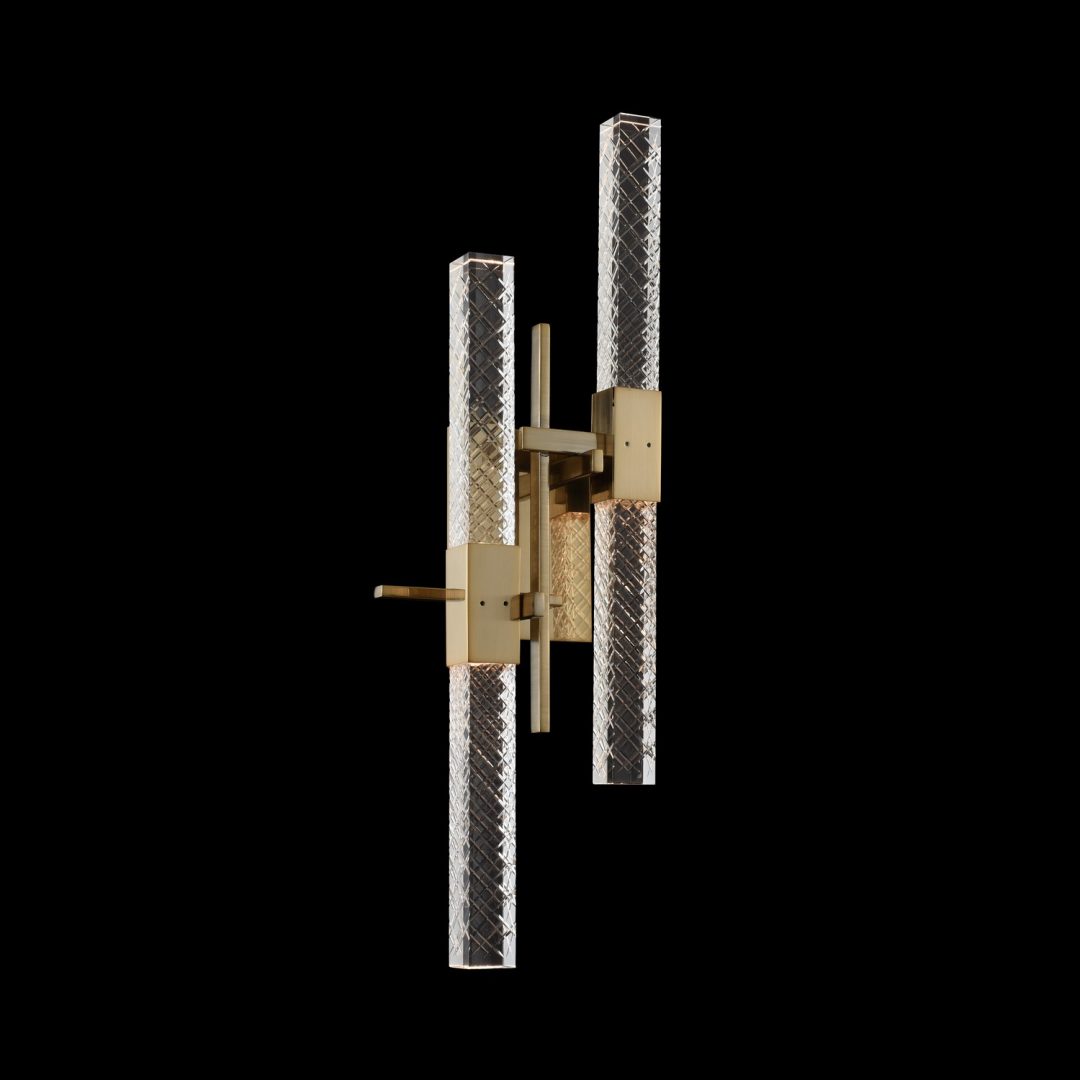 9'' Apollo 2 Light Brushed Champagne Gold Wall Sconce