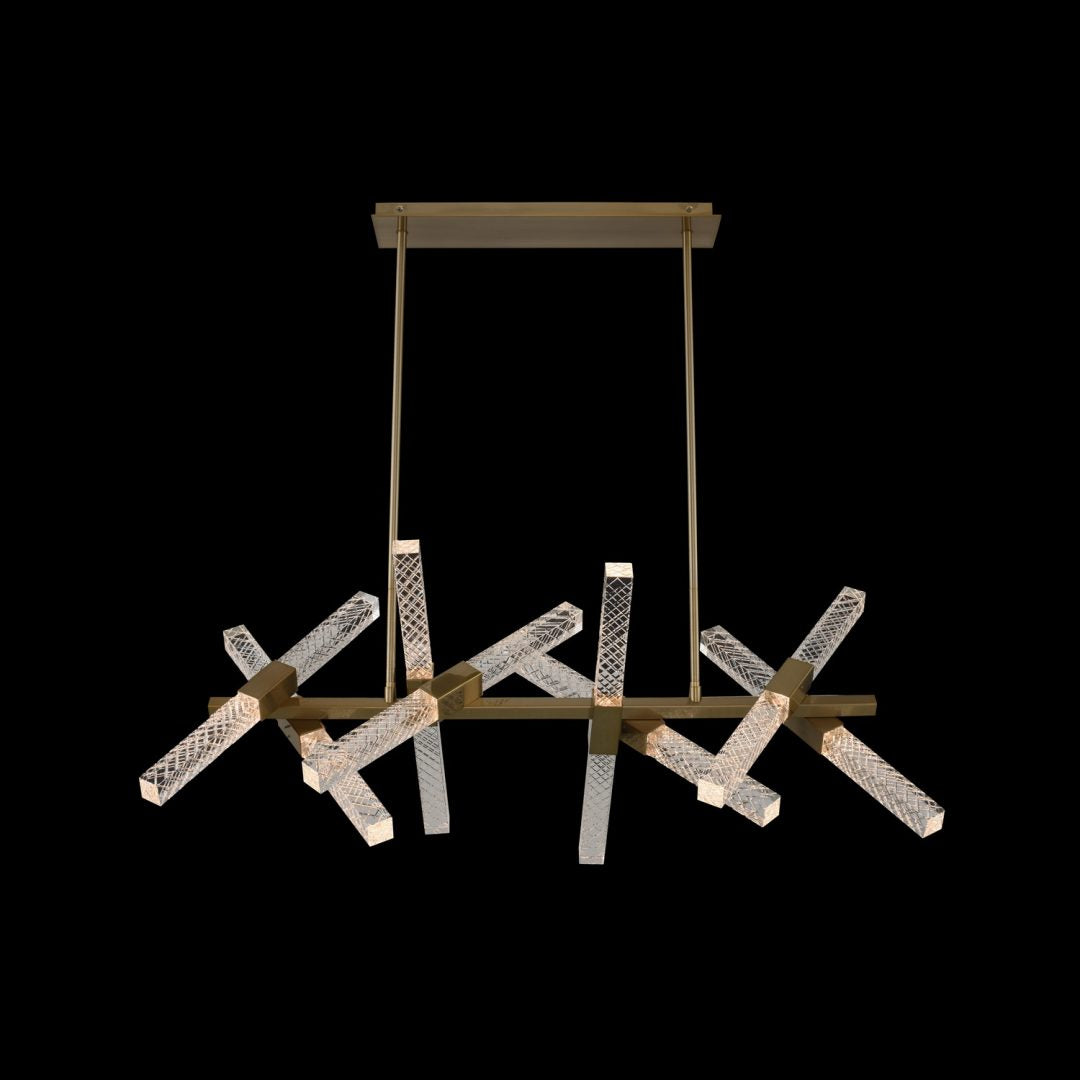 23'' Apollo 1 Light Brushed Champagne Gold Linear Pendant