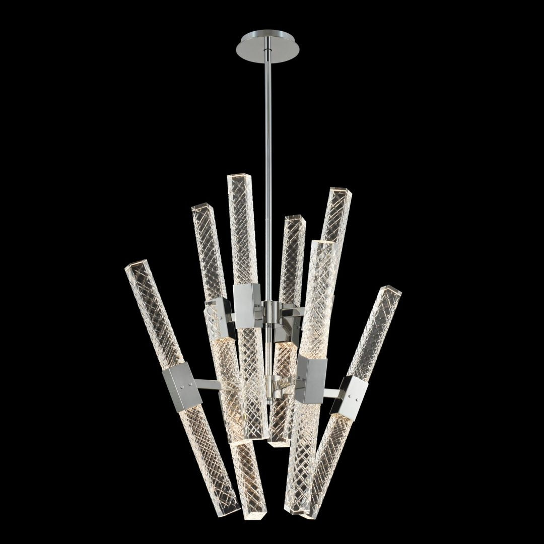 28'' Apollo 1 Light Chrome Chandelier