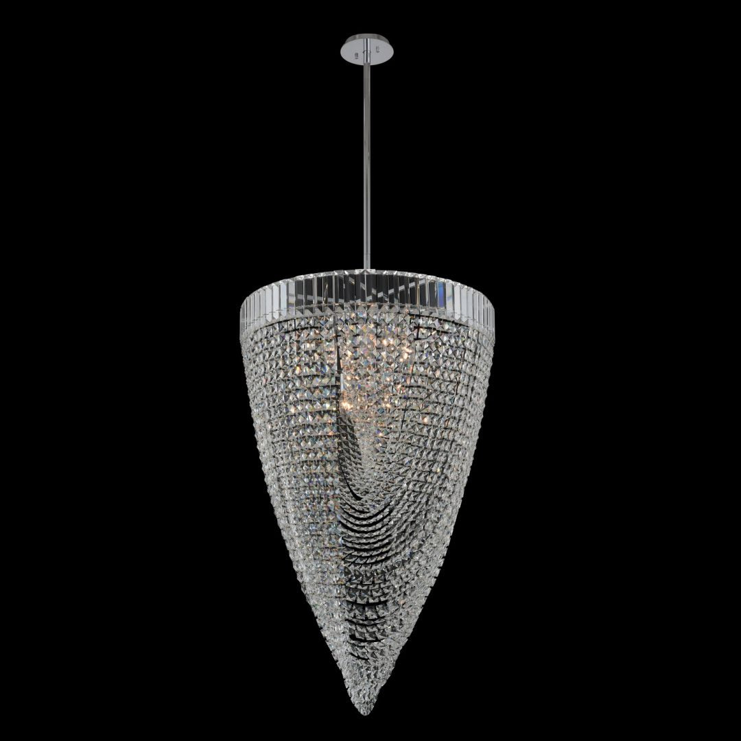 39'' Mira 18 Light Chrome Chandelier