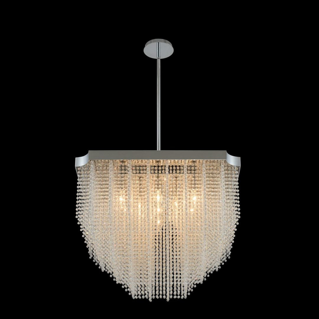 17'' Tenda 8 Light Chrome Chandelier