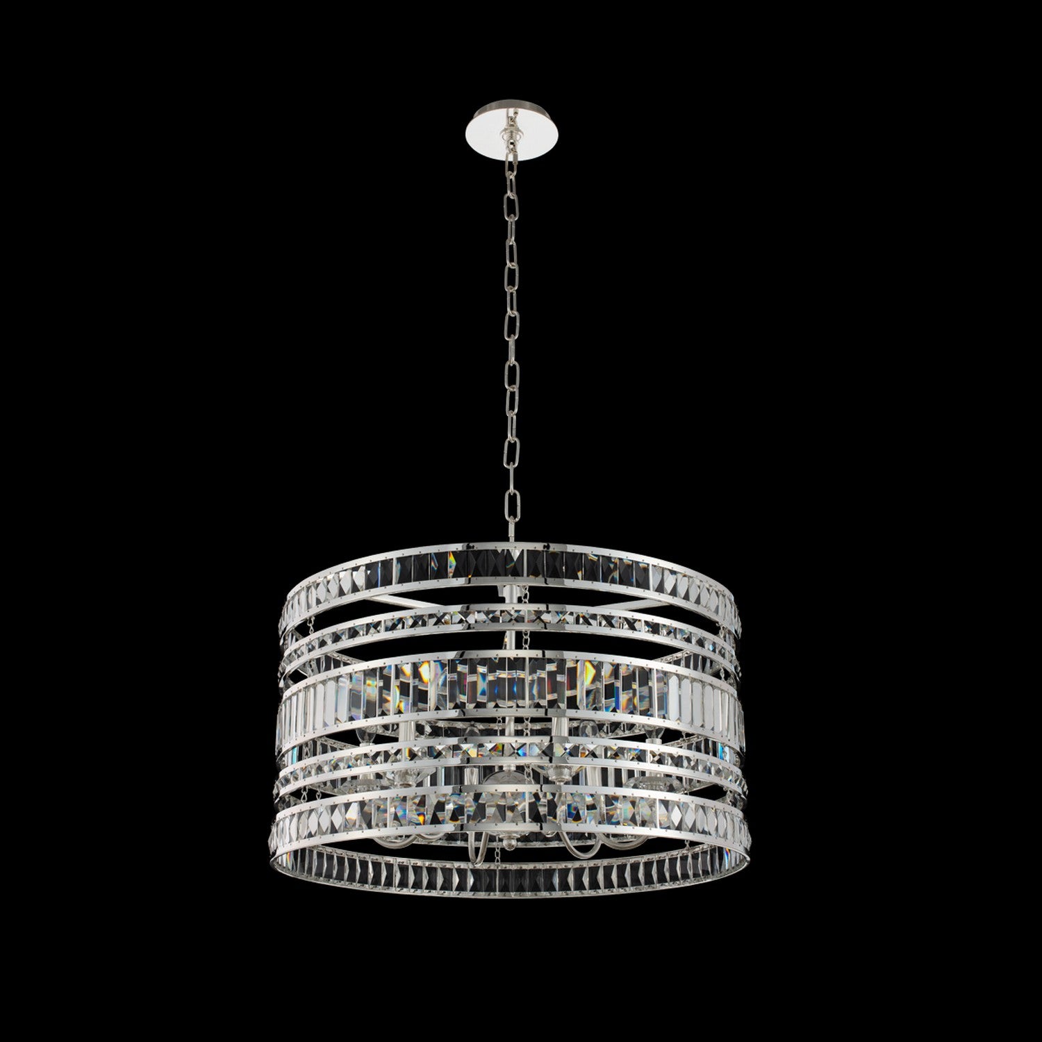 18'' Strato 6 Light Silver Chandelier