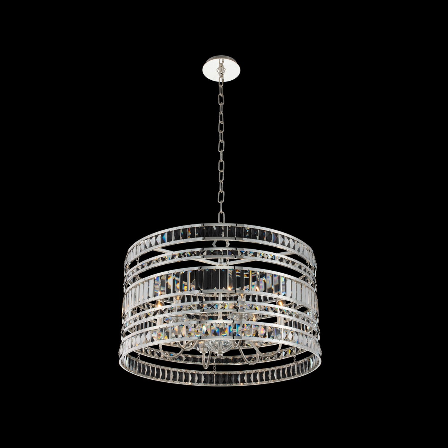 18'' Strato 6 Light Silver Chandelier