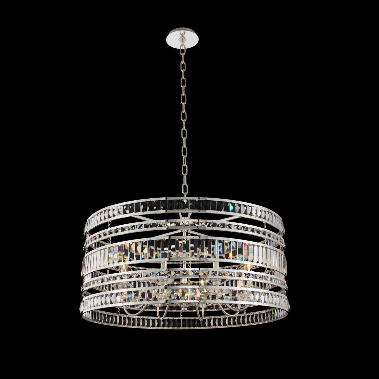 18'' Strato 8 Light Silver Chandelier