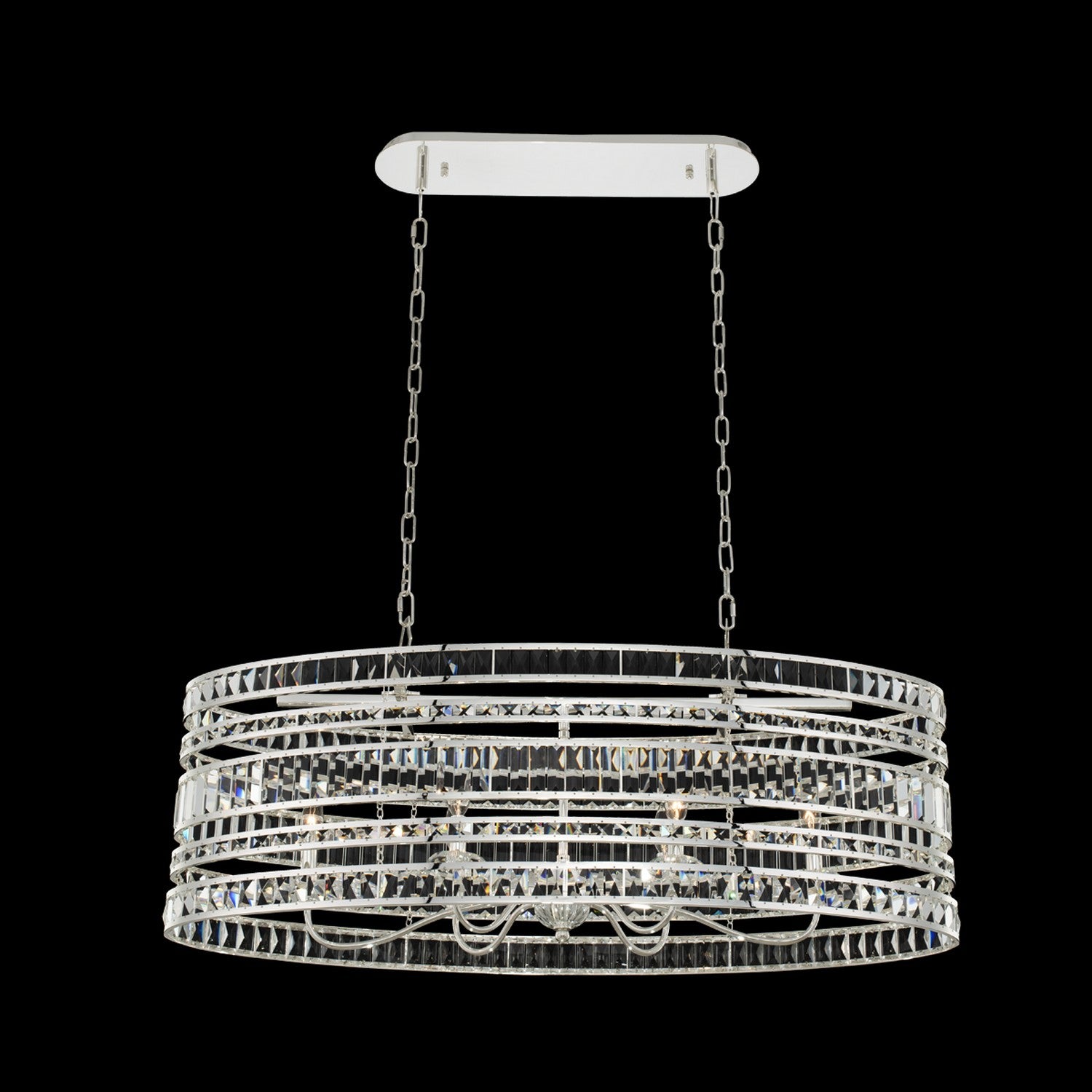19'' Strato 12 Light Silver Linear Pendant