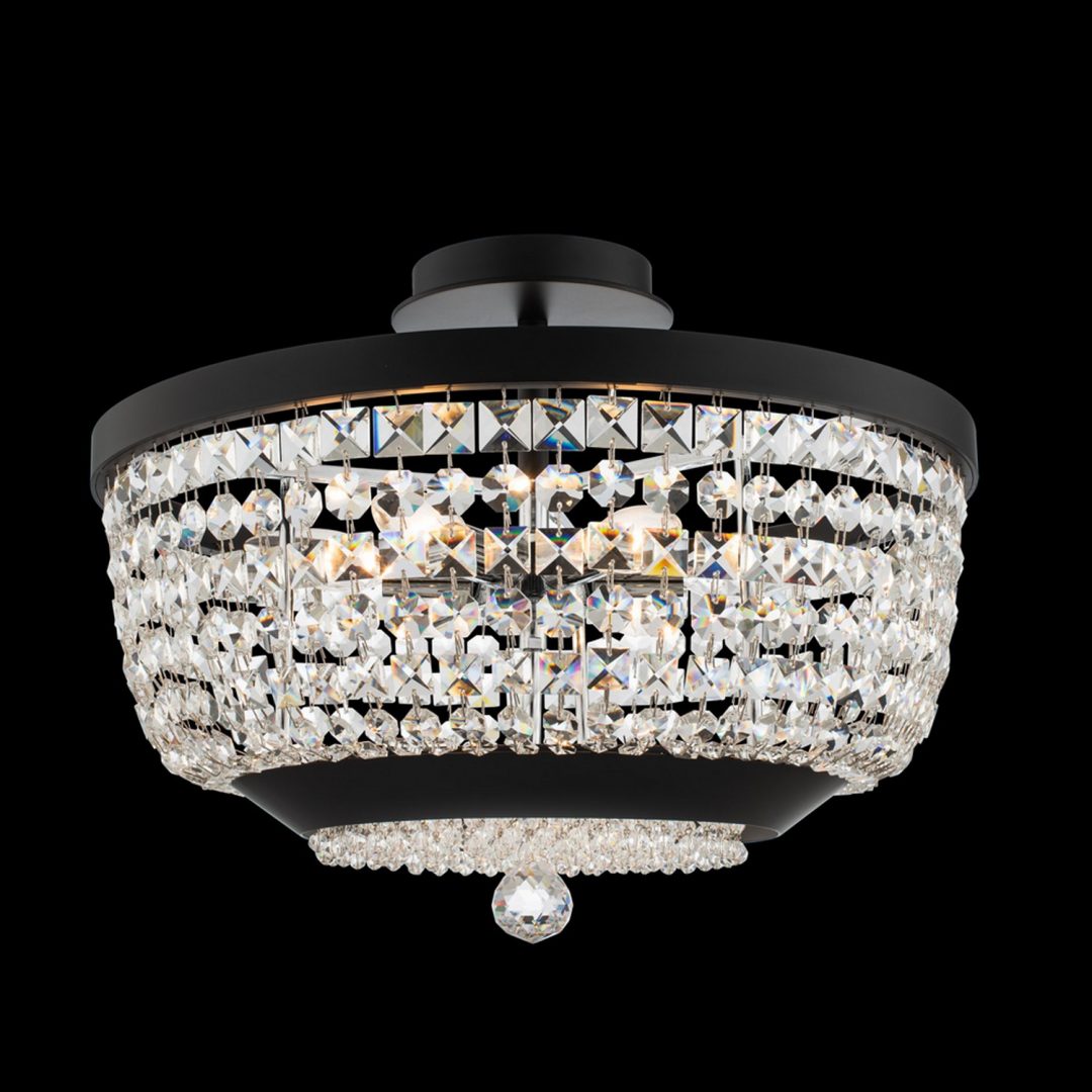 Terzo 6 Light Matte Black (fluorocarbon) Semi-Flush Mount