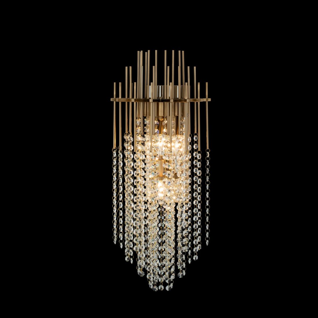 Estrella 3 Light Brushed Champagne Gold Wall Sconce