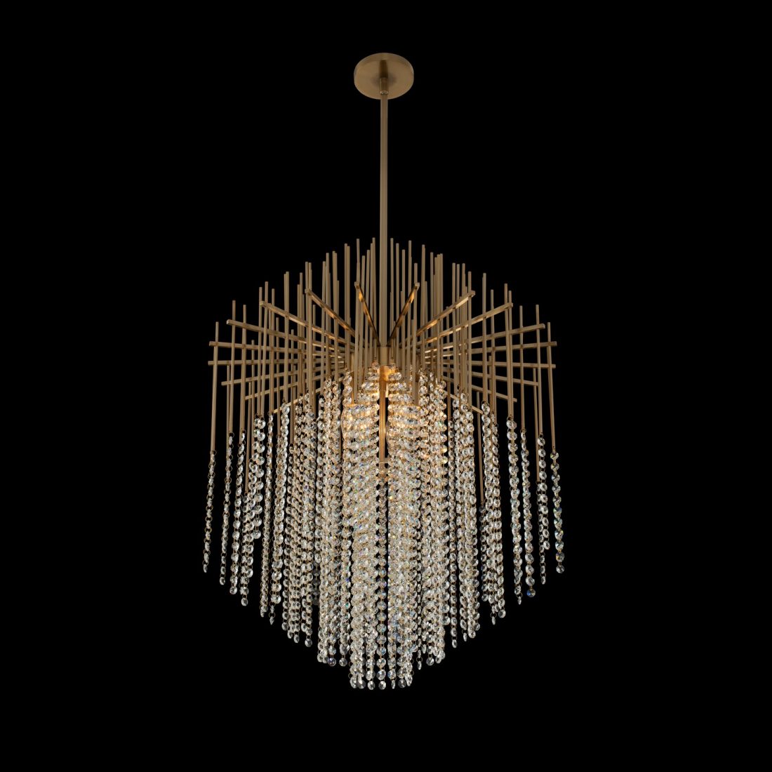 39'' Estrella 6 Light Brushed Champagne Gold Chandelier