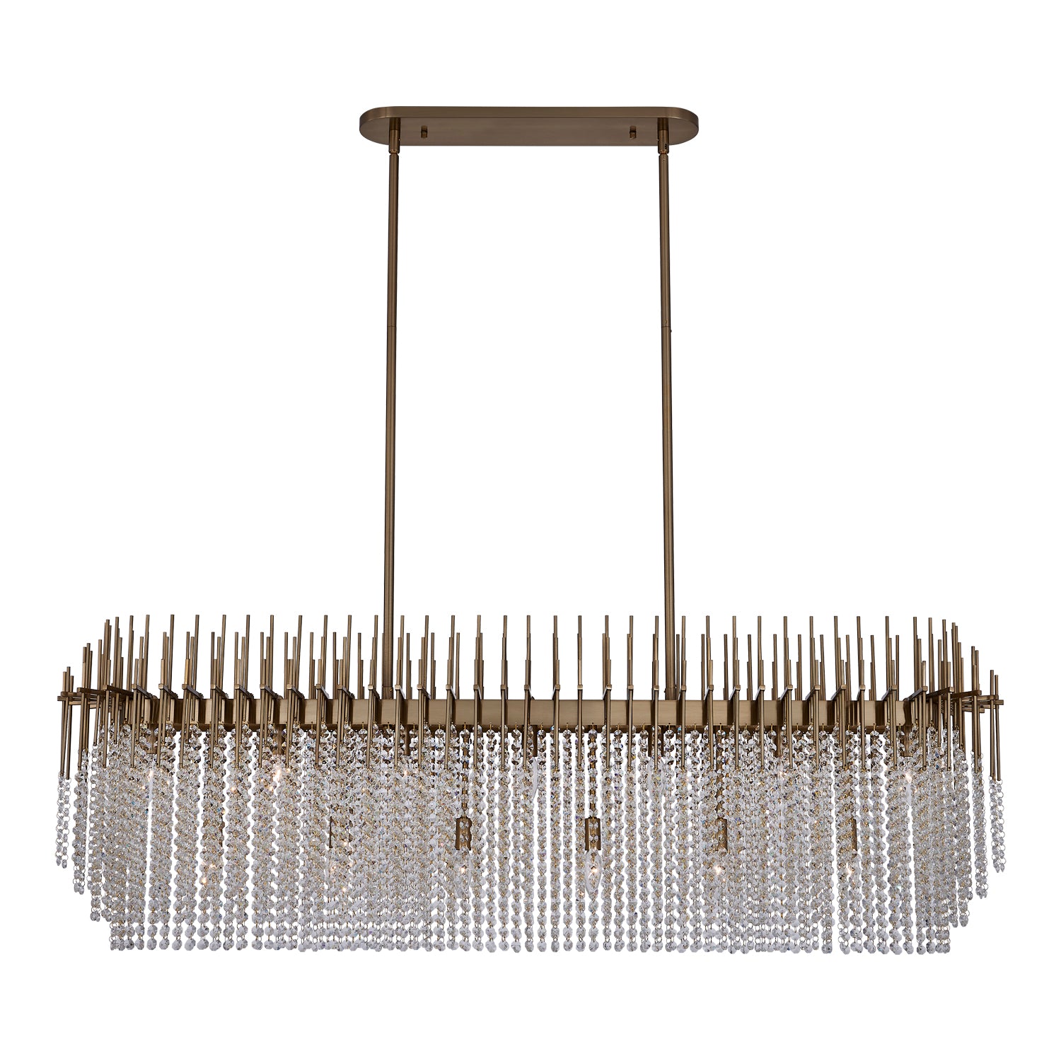 20'' Estrella 13 Light Brushed Champagne Gold Linear Pendant