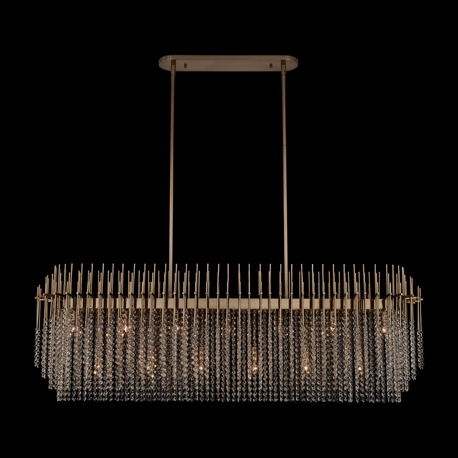 20'' Estrella 13 Light Brushed Champagne Gold Linear Pendant