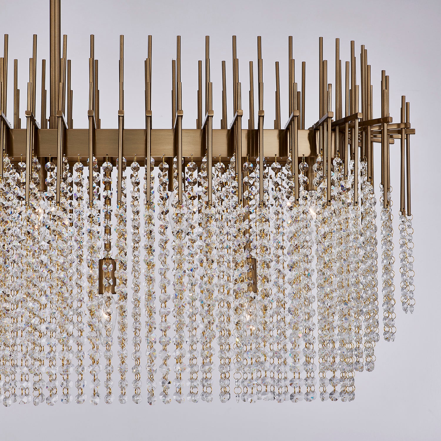 20'' Estrella 13 Light Brushed Champagne Gold Linear Pendant