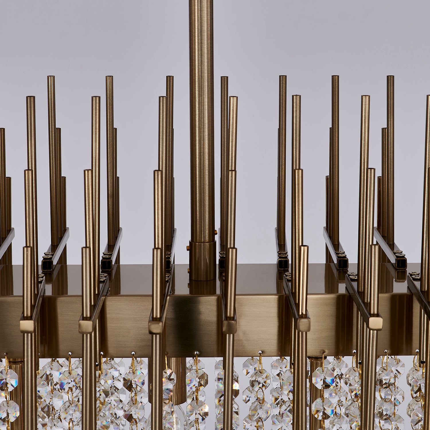 20'' Estrella 13 Light Brushed Champagne Gold Linear Pendant