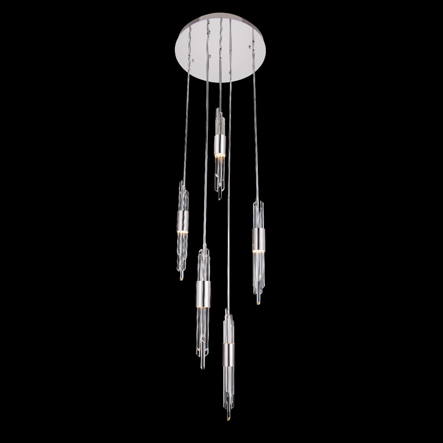 31'' Lucca 5 Light Chrome Multi-Pendant