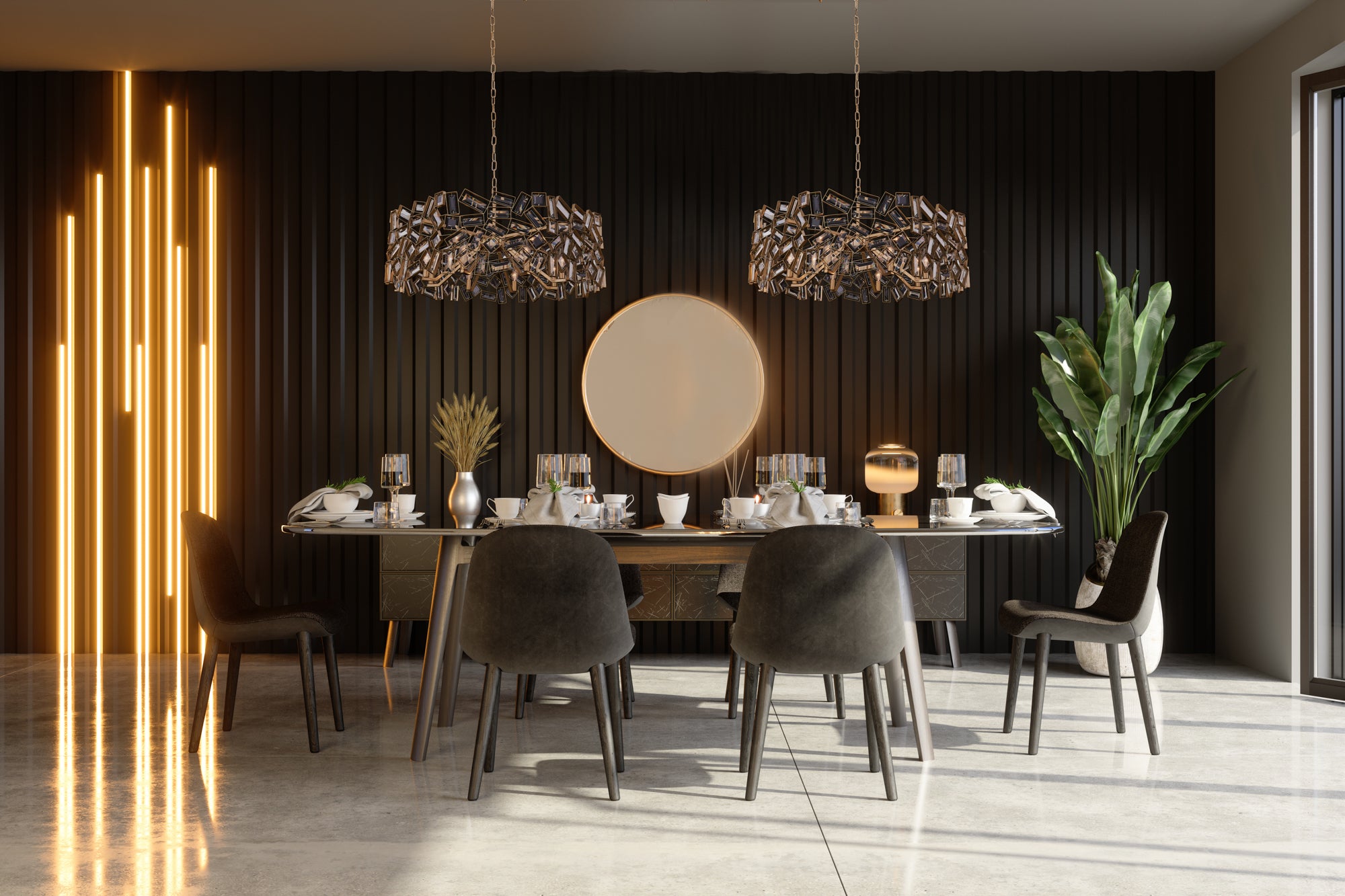 17'' Inclanata 8 Light Winter Brass Chandelier