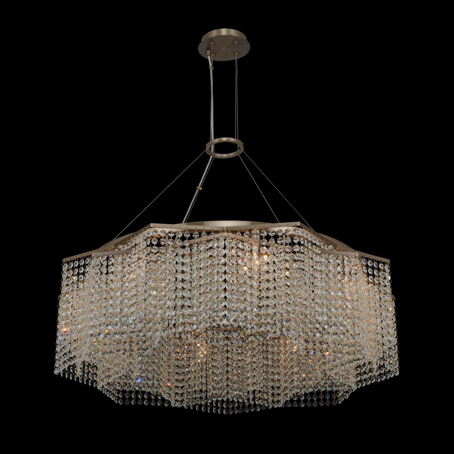 10.5'' Cometa 8 Light Brushed Champagne Gold Chandelier
