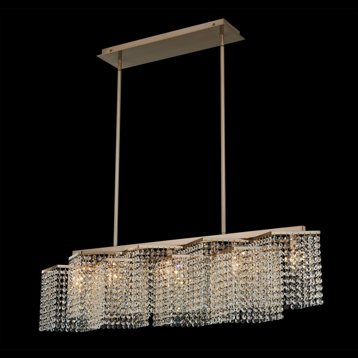 10.5'' Cometa 5 Light Brushed Champagne Gold Linear Pendant
