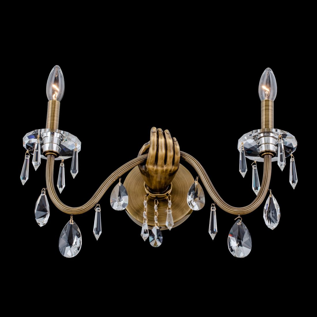 18'' Venere 2 Light Historic Brass Wall Sconce
