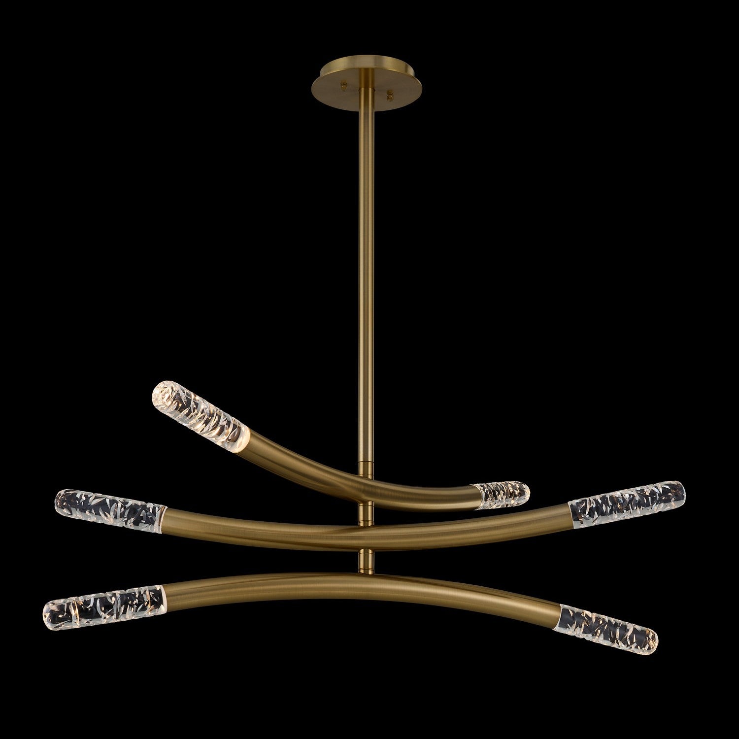 18'' Laga 6 Light Winter Brass Chandelier