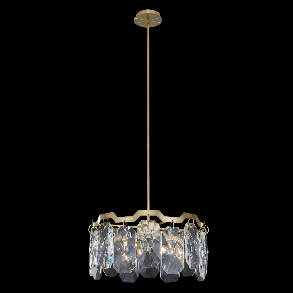 10.5'' Piatta 4 Light Brushed Brass Chandelier