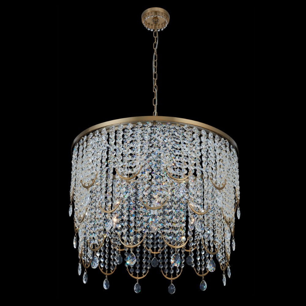 22.5'' Vezzo 7 Light Winter Brass Chandelier