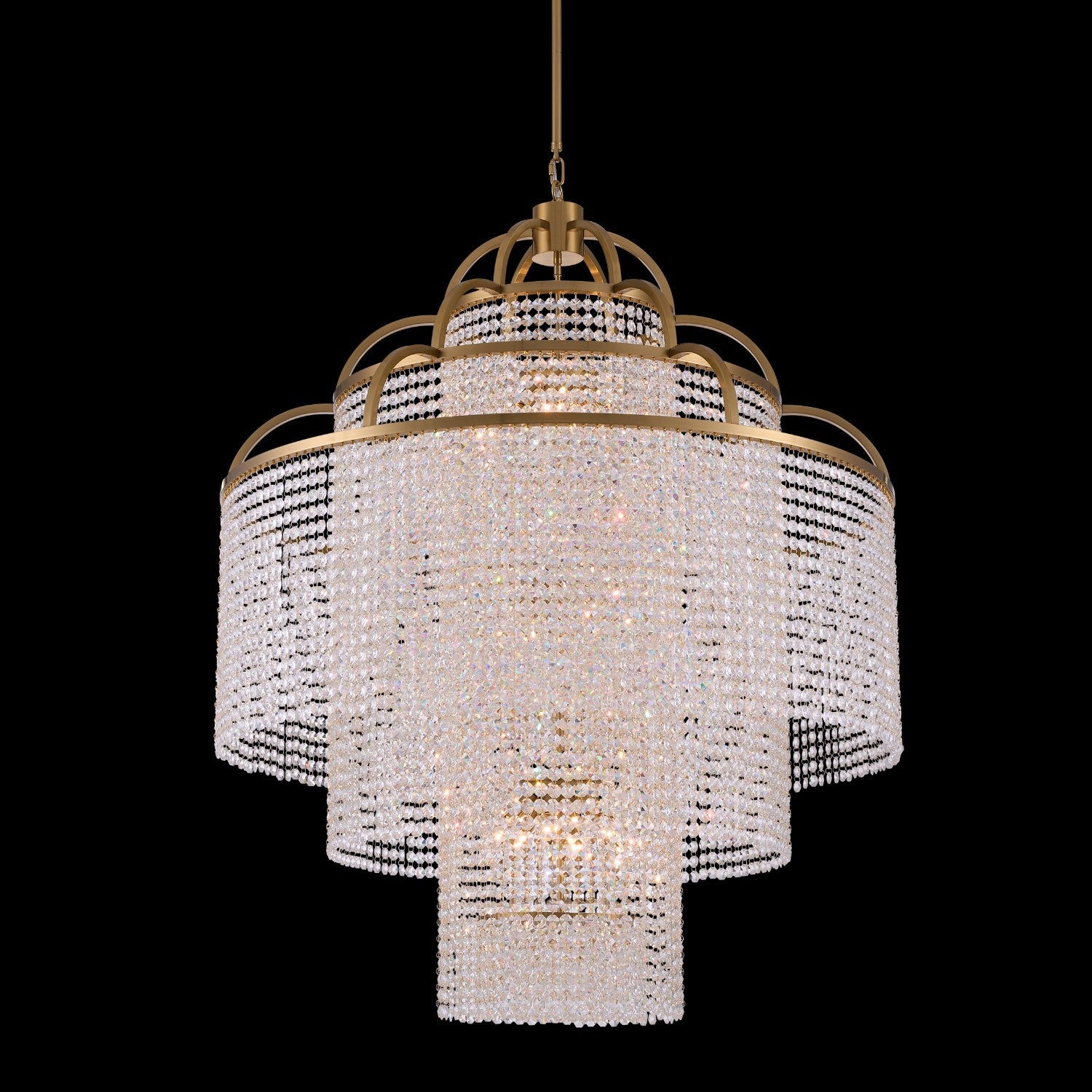 49'' Torta 18 Light True Brass Chandelier