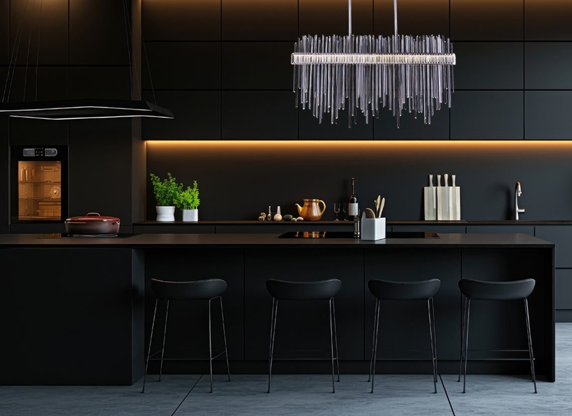 42'' Piovere 1 Light Chrome Linear Pendant