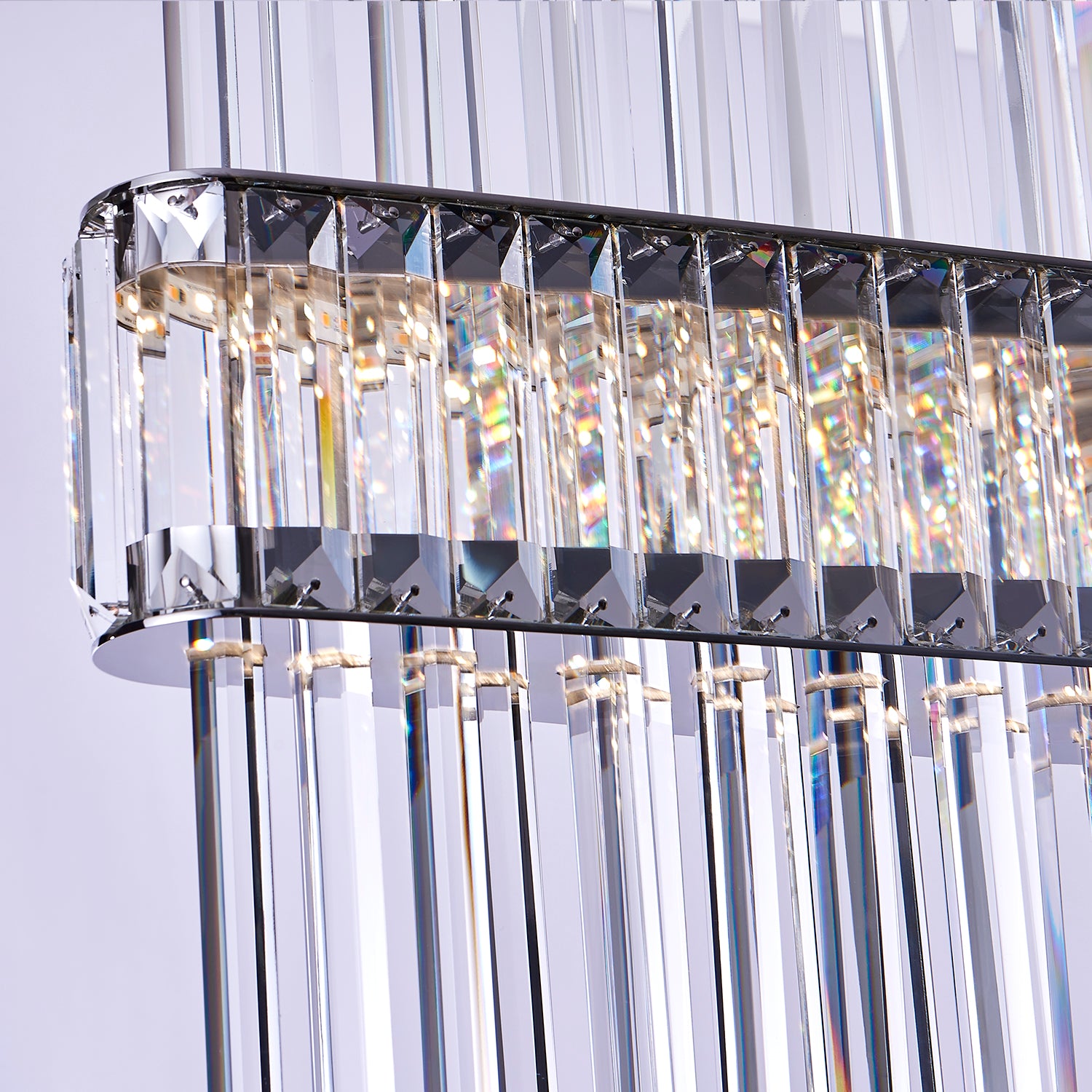 42'' Piovere 1 Light Chrome Linear Pendant