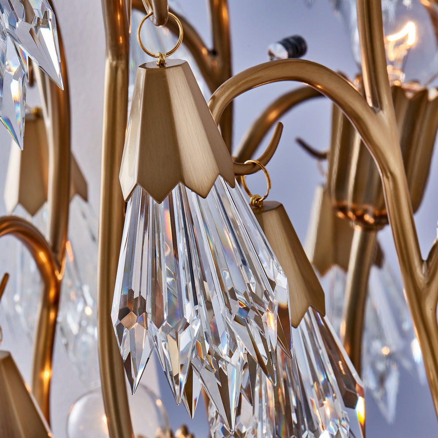 14'' Tulipani 3 Light Winter Brass Wall Sconce