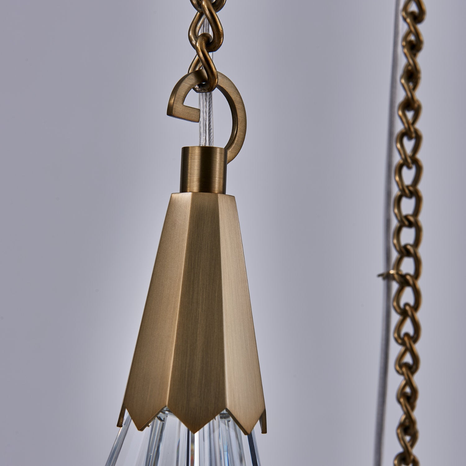 8'' Tulipani 7 Light Winter Brass Multi-Pendant