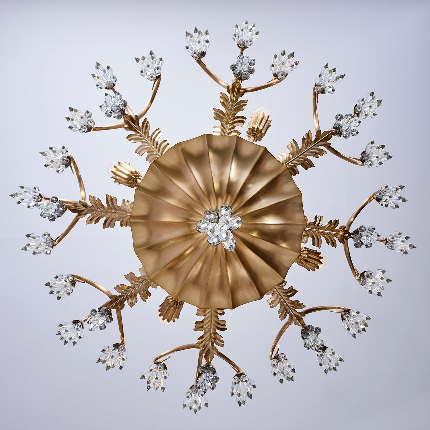 48'' Tulipani 8 Light Winter Brass Chandelier