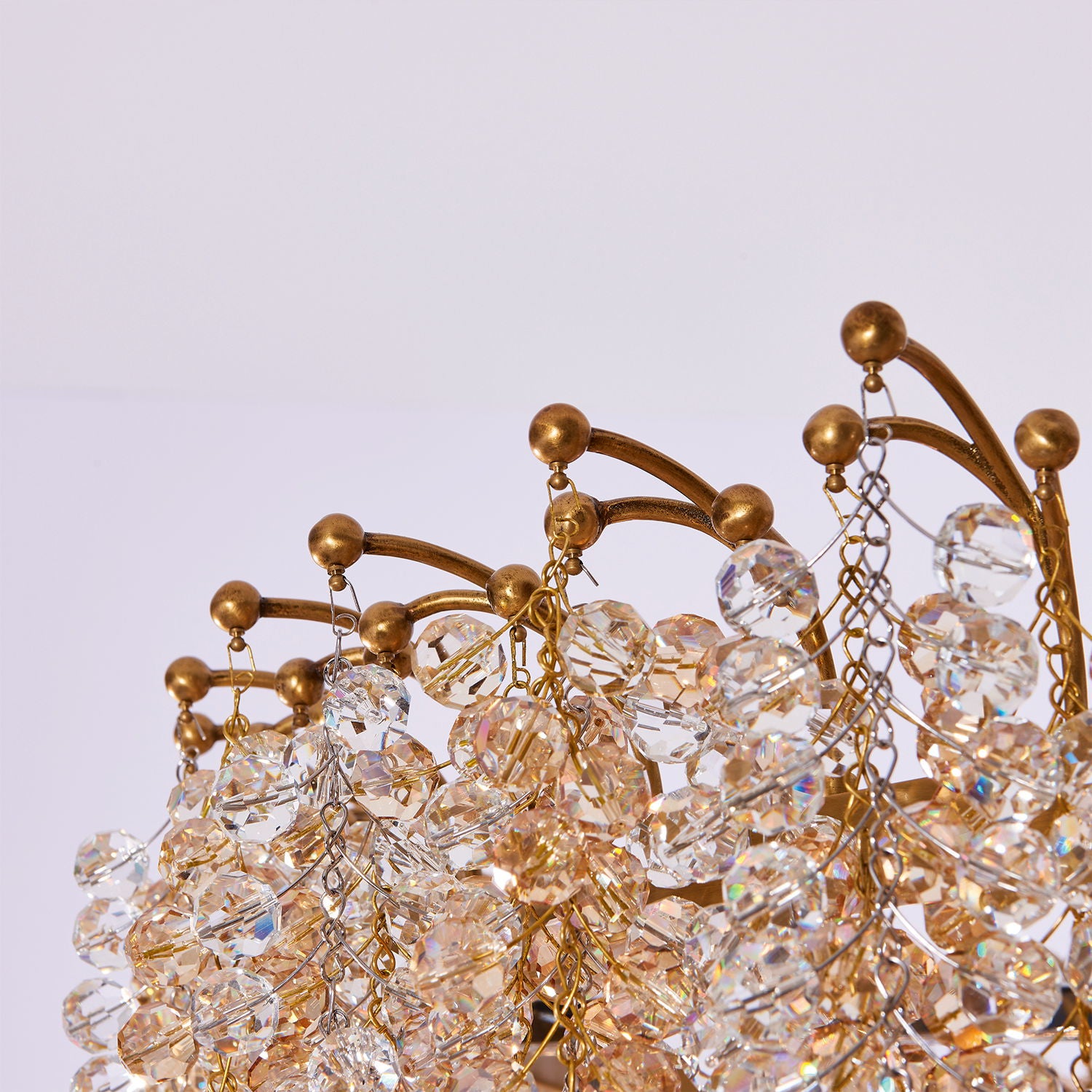 70'' Fuji 36 Light True Brass Chandelier