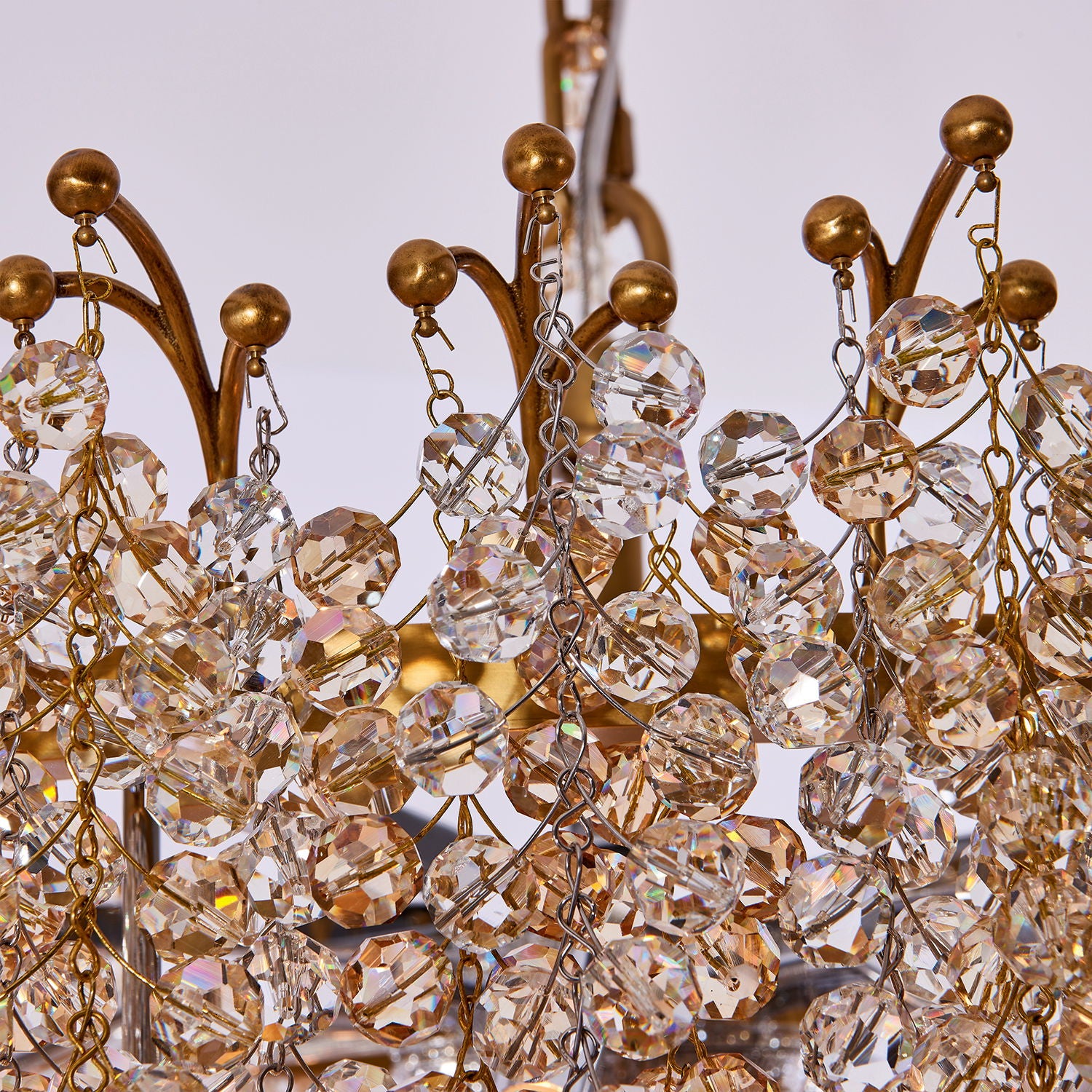 70'' Fuji 36 Light True Brass Chandelier