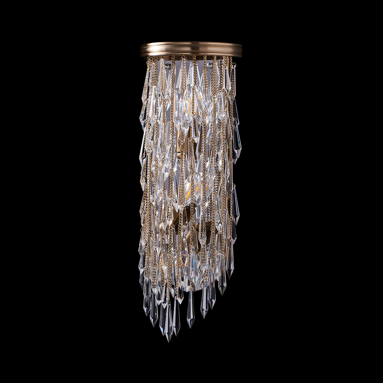 8'' Frangia 3 Light Brushed Champagne Gold Wall Sconce