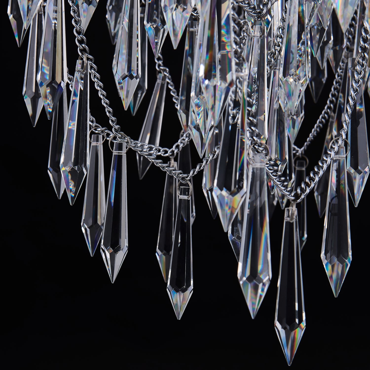 41'' Frangia 12 Light Chrome Chandelier
