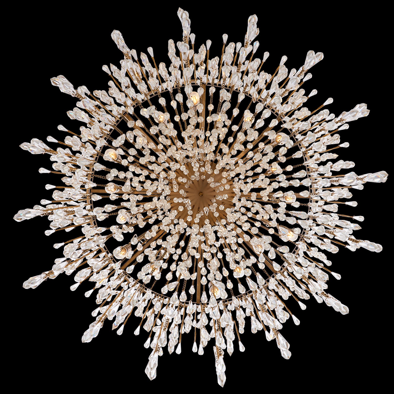50'' Frangia 18 Light Brushed Champagne Gold Chandelier