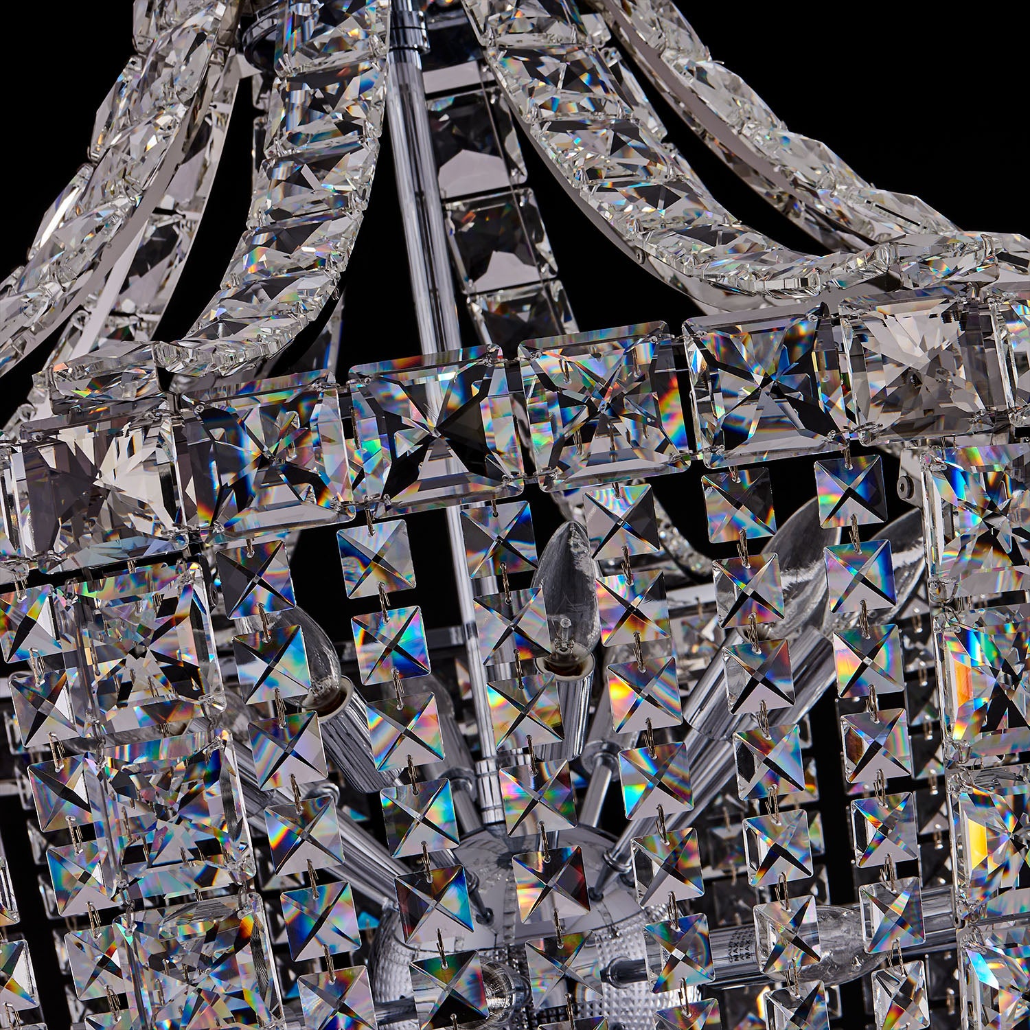 51'' Scudo 35 Light Chrome Chandelier
