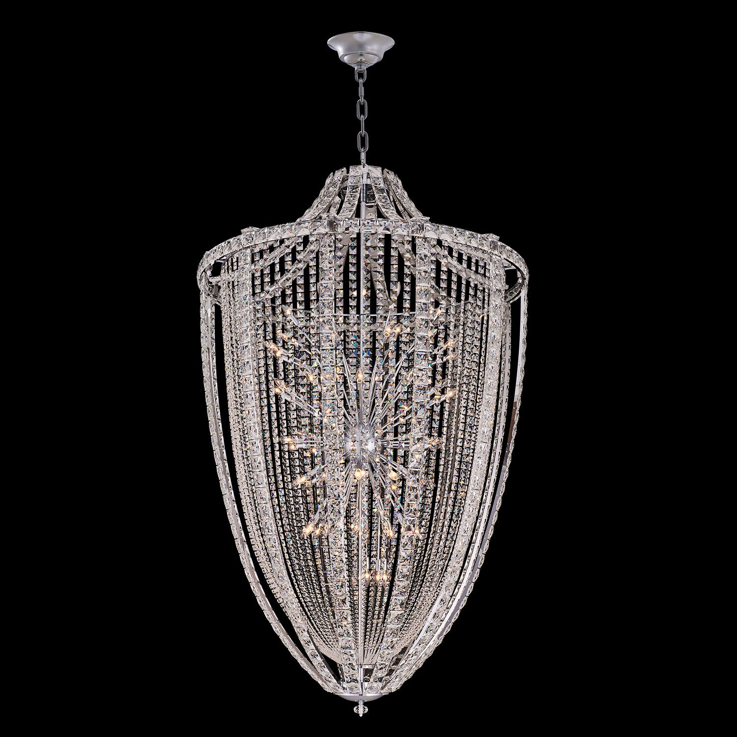 99'' Scudo 72 Light Chrome Chandelier
